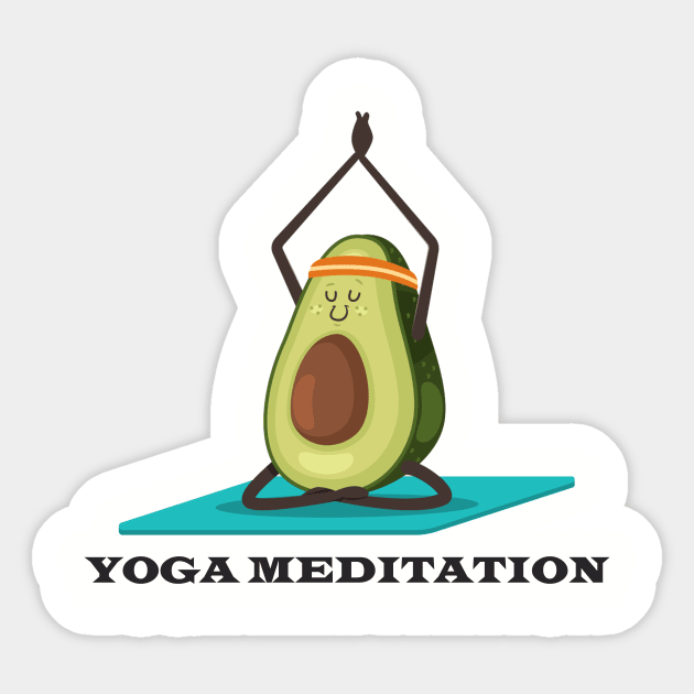 yoga meditation for  women Sticker by abdilah001